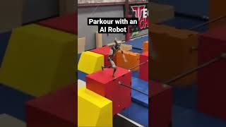 Parkour with an AI robot #shorts