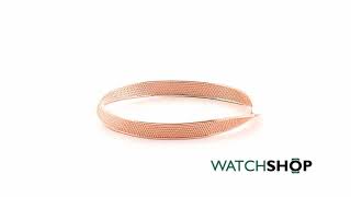 Ladies Karen Millen Rose Gold Plated Textured Twist Narrow Bangle (KMJ898-24-03)