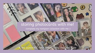 storing photocards with me! ☆ completing my namjoon collection! ft. bts, purple kiss, itzy & more!