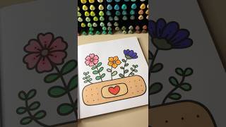 My coloring vault | Floral band-aid 💐❤️‍🩹