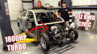 Our "ProMod" 2JZ Civic Gets a BIGGER Turbo!