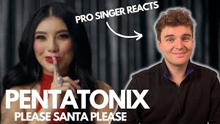 Please Santa Please! (Pentatonix) | Professional Singer REACTS