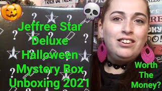 JEFFREE STAR COSMETICS DELUXE HALLOWEEN MYSTERY BOX UNBOXING 2021 🎃 WORTH THE MONEY?