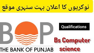 Bank of Punjab jobs 2024| New jobs Bank of Punjab/