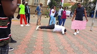 IF You  CAN do DIAMOND FACE PUSH UP 25 You WIN 200 Kenyan  in Nairobi/ PART 4