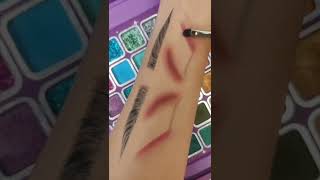 how to do eye makeup on hand tutorial | step by step eye makeup on hand tutorial #shorts #viral