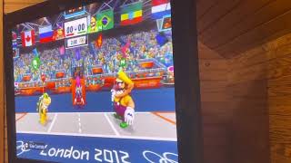 Mario & Sonic at the London 2012 Fencing (Wario vs Waluigi vs Donkey Kong) + Bowser Jr. fails