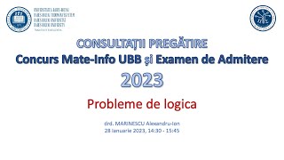 Consultații Mate-Info UBB | 2022-2023 | Probleme de logică