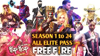 FREE FIRE SEASON 1 SEASON 24  All Elite Pass full Video | PROSGAMERS