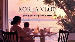 #7 Korea Vlog | Our Final Family Day Out | Korean Cafe with Sea View