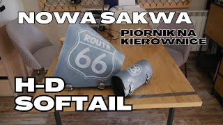 Nowa Sakwa i piórnik na kierownice do Harley Davidson, własny projekt #softail #custom