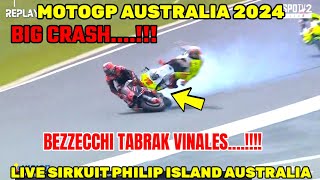 BIG CRASH🔥MARCO BEZZECCHI TABRAK VINALES🔴SPRINT RACE MOTOGP AUSTRALIA 2024,BERITA MOTOGP HARI INI