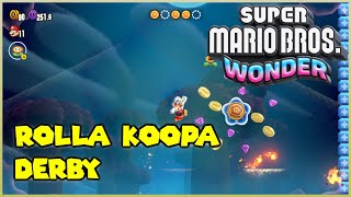 Super Mario Wonder | Rolla Koopa Derby in Pipe-Rock Plateau (World 1)