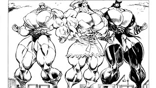 Female muscle cartoon comic FBWY Female muscle growth project Part 2