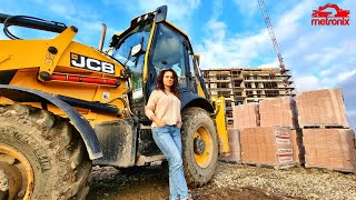 JCB 3CX | Let's Move Some Bricks With Diana!!!