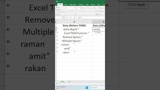 how to remove spaces in excel | #excel  #asgroup #exceltips