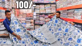 Cotton Bedsheet @100/- Starting // Bedsheet Wholesale Market in Kolkata // Barabazar Bedsheet Market