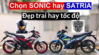 Rewiew chi tiết  SONIC vs SATRIA — Đánh giá chi tiết giữa 2 xe