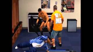 SVR 11 - John Cena and MVP vs Legacy - Backstage Brawl - Cena's Road to Wrestlemania (2)