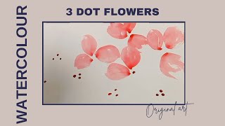 How to paint 3 dot flowers in watercolour | Getting back into watercolour painting