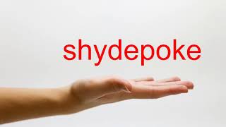 How to Pronounce shydepoke - American English