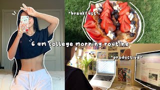 my 6 AM productive college morning routine🌿