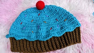 Cómo Hacer Gorro De Helado A Crochet /Crochet Ice Cream Hat