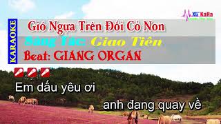 Karaoke Vó Ngựa Trên Đồi Cỏ Non Tone Nam || Nhạc Sống  XG