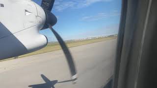 Takoff from Calgary to Grande Prairie, Air Canada DHC-8-300Q Dash 8