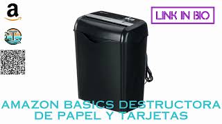 Amazon Basics Destructora de papel y tarjetas