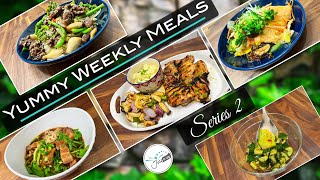 No More Dinner Rut! “What’s for dinner?” *SOLVED*  Yummy Weekly Meals Series 2! 🍖🐔🍄🥦🍣🐟🎣🍜🥒