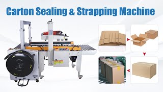 Fully Automatic Carton/Box Sealing and Strapping Machine ｜Taizy Packaging Machinery LTD