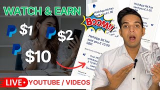 EARN PayPal By Watching Videos 🔥- Make $12+ Best New PayPal Earning App