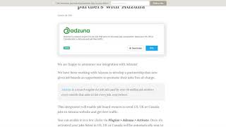 SmartJobBoard Now Integrates with Adzuna for Free Traffic