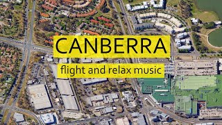 Flying over Canberra / City from above / Relax music / 1080[HD]