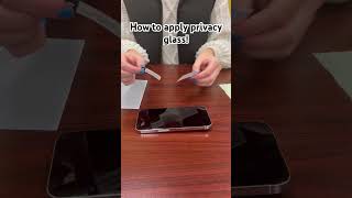 Applying privacy glass because even your text need personal space!✨ #privacyscreenprotector