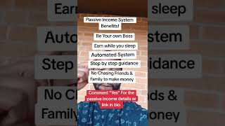 Passive income System Benefits