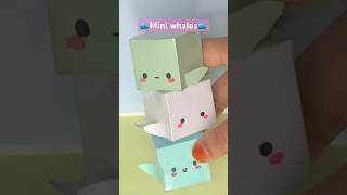 DIY papercraft| how to make cute crafts paper whales| #miniature #cute #diy #trending #shorts #reels