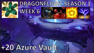 +20 Azure Vault (Tyrannical) | Preservation Evoker PoV M+ | Dragonflight Mythic Plus