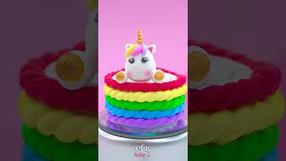 Mini Unicorn with Rainbow Slime Pool #shorts #rainbow #unicorn #slime