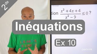 Exercice 10 : résoudre (x²+4x+4)/(x²-9)≤0