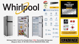 Whirlpool 265 L Frost Free Double Door 4 Star Refrigerator