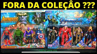 Fora da Coleção-Bonecos Capitão América, Hulk, Homem Aranha, Thanos, Thor, Capitã Marvel, Hulkbuster