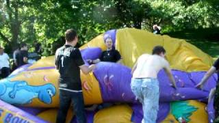 Bouncy castle goes back upright (USSU Stage Crew BBQ 2009)