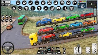 OFFROAD CAR TRANSPORTER TRUCK || DRIVING TRUCK PARKING || ANDRAID 3D GEME PLAY