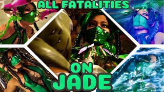 All Characters Perform Fatalities on Jade Skin Mod - Mortal Kombat 1