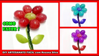 FLOR DE FRUTAS UVAS  PARA DECORAR PRATOS COMIDAS E SALADAS ESCULTURA FRUTAS ART FOOD FLOWER CALVING