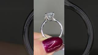 3.8ct Radiant Diamond Solitaire Engagement Ring - "Lisa"