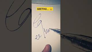 😀GEETHU. सरल हस्ताक्षर..#signature #shorts #names