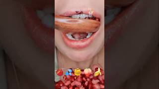 ASMR Satisfying Eating Colourful Foods #asmr #emojifoods #satisfyingsounds